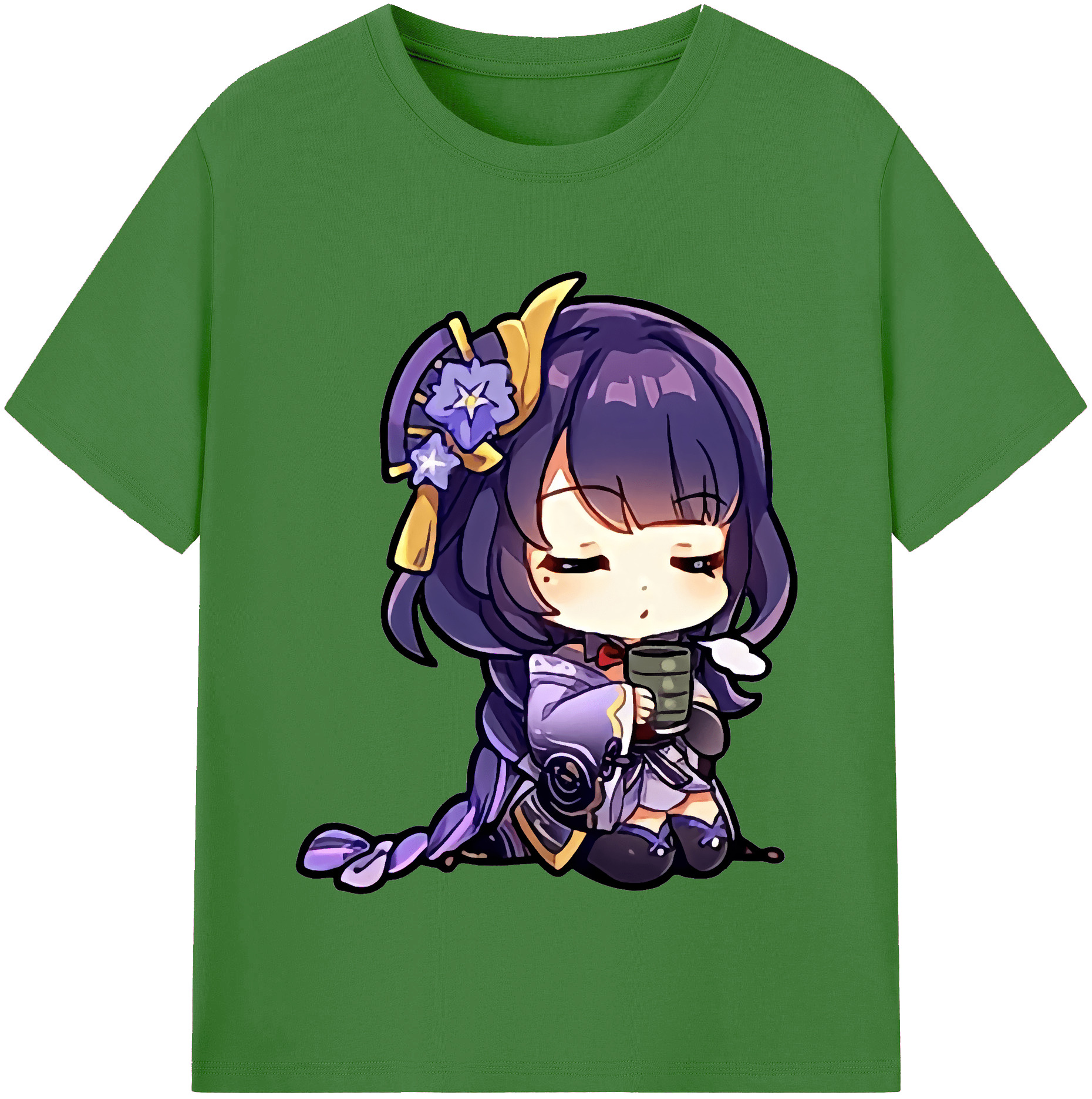 げんし神 雷電将軍 らいでんしょうぐん genshin Raiden Shogun レディースカジュアルプリントTシャツ（綿100％）